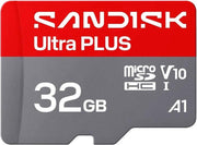 SanDisk Scheda di Memoria 32GB Ultra PLUS microSDHC 32GB SDSQUB3-032G-GS6MA UHS-I A1 V10 U1 130 MB/s