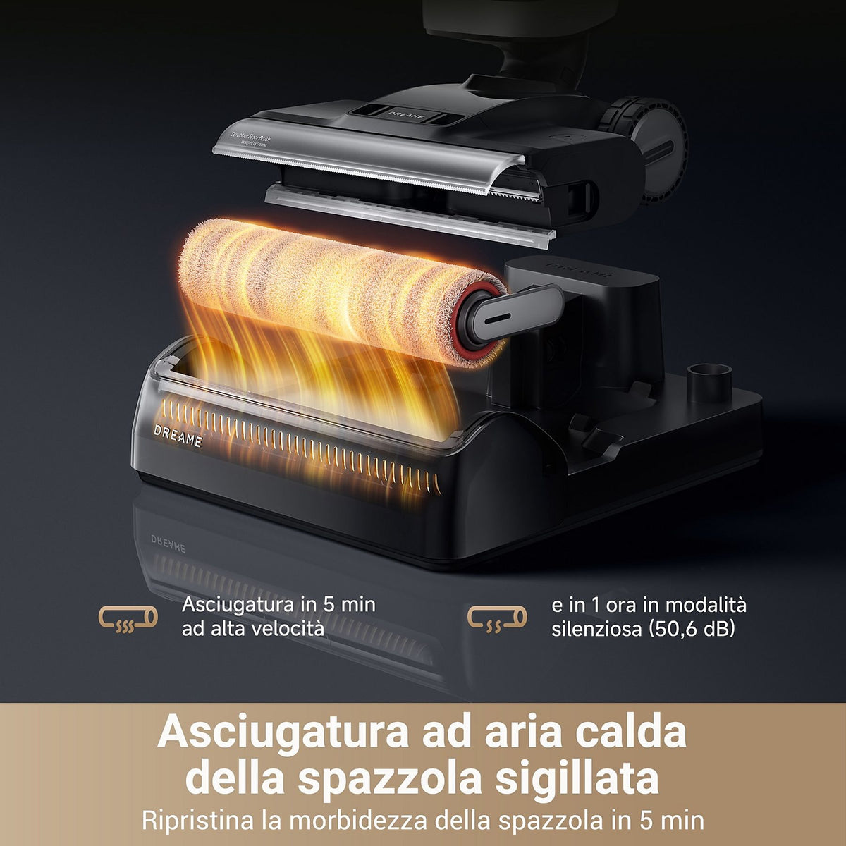 Dreame H14 Pro Combo VM Lavapavimenti sistema di alimentazione GlideWheel