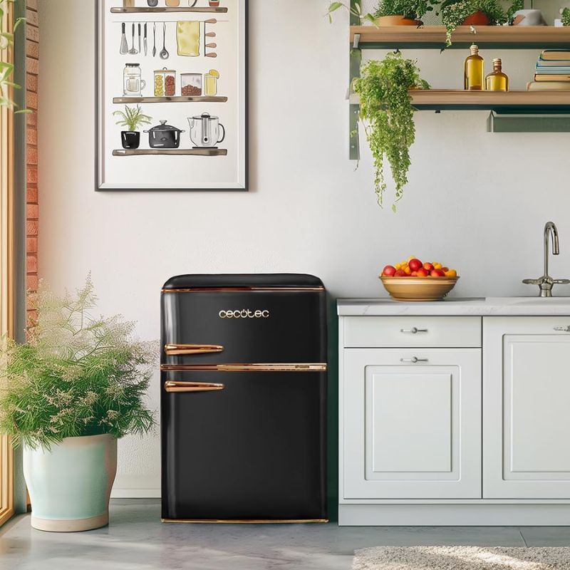 Cecotec Frigo Bolero Coolmarket 86 Nero e finiture Oro