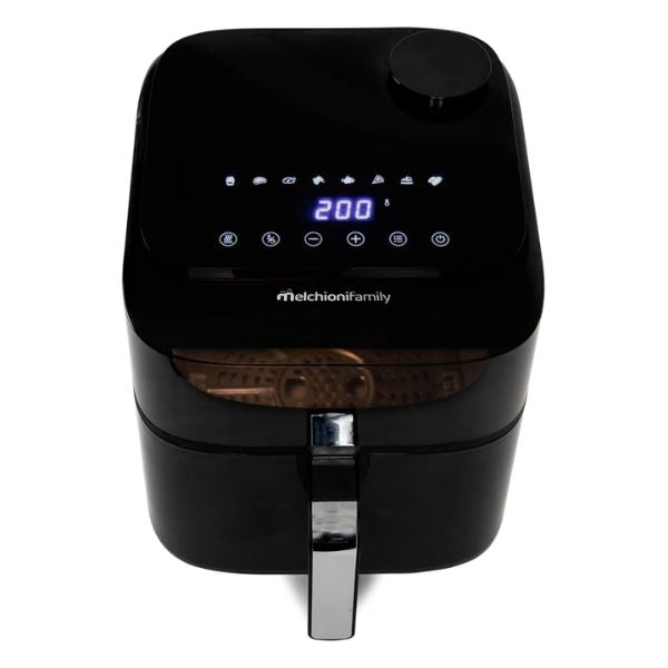 Melchioni Family Chiara Friggitrice Ad Aria Funzione Vapore Soft Doppia Resistenza 6,5L Display Digitale