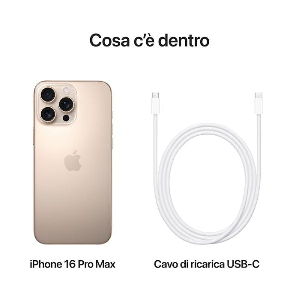 Apple iPhone 16 Pro Max 256GB Chip A18 Pro Titanio Sabbia