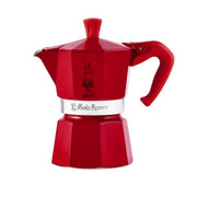 Bialetti Moka da Piano Cottura a Gas 3 Tazze 130ml Alluminio, Rosso