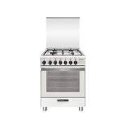 Glem Gas Cucina a Gas SA664MWH6 Bianco Opaco 90X60 con Forno Ventilato