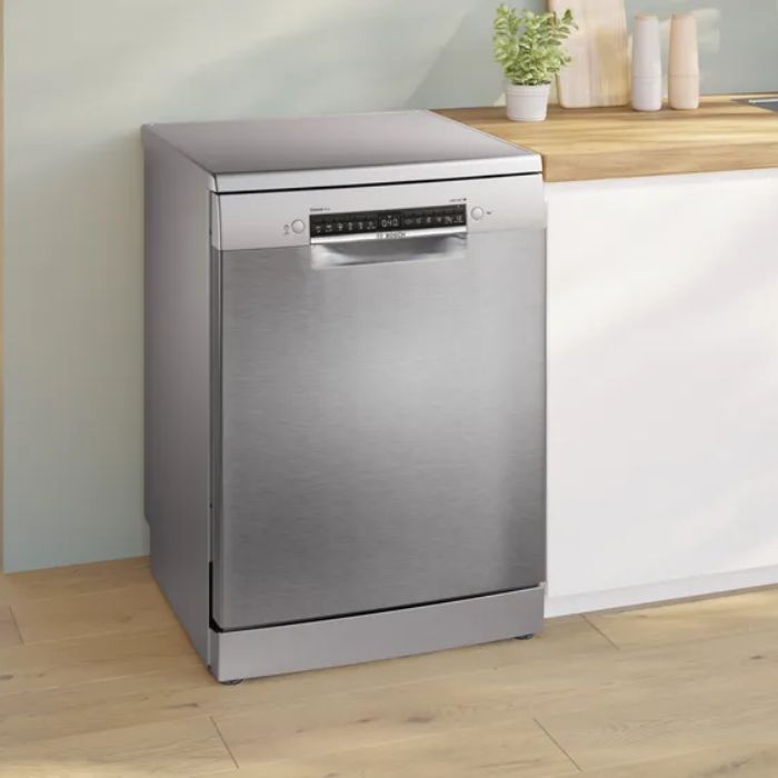 Bosch SMS4EVI08E Lavastoviglie 60cm Serie 4 libera installazione Acciaio spazzolato Anti-impronta 14 coperti (B)