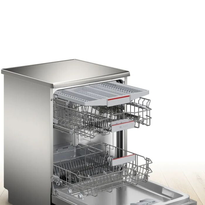 Bosch SMS4EVI08E Lavastoviglie 60cm Serie 4 libera installazione Acciaio spazzolato Anti-impronta 14 coperti (B)