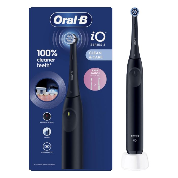 Oral-B iO 2 Spazzolino Elettrico Nero 1 Testina Di Ricambio 1 Spazzolino