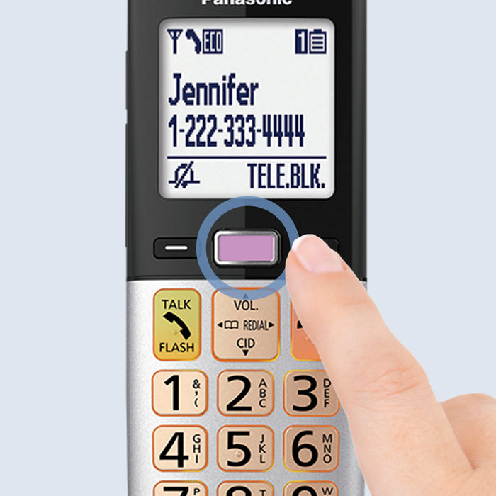 Panasonic KX-TGU430EXB Telefono Cordless Nero e Argento