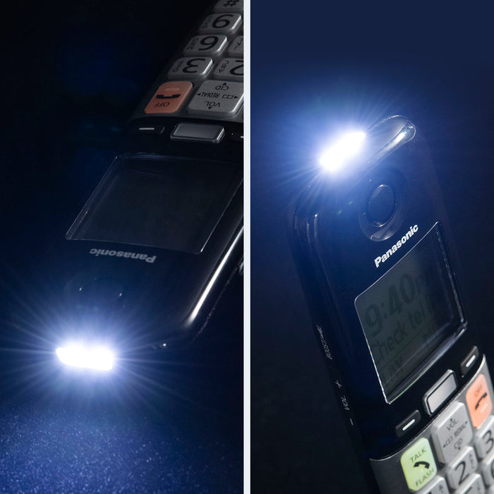 Panasonic KX-TGU430EXB Telefono Cordless Nero e Argento