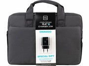Tucano T-Line Bundle Borsa Notebook 15,6" Nera con Alimentatore USB-A/USB-C 20 W