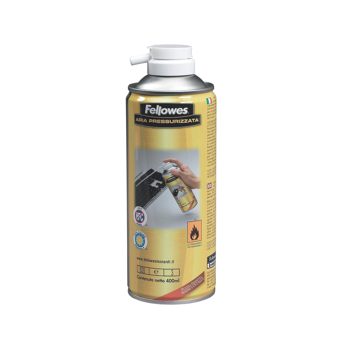 Fellowes Confezione 2 Bombolette di Aria Compressa per Pulizia PC e Tastiere, 400 ml ciascuna