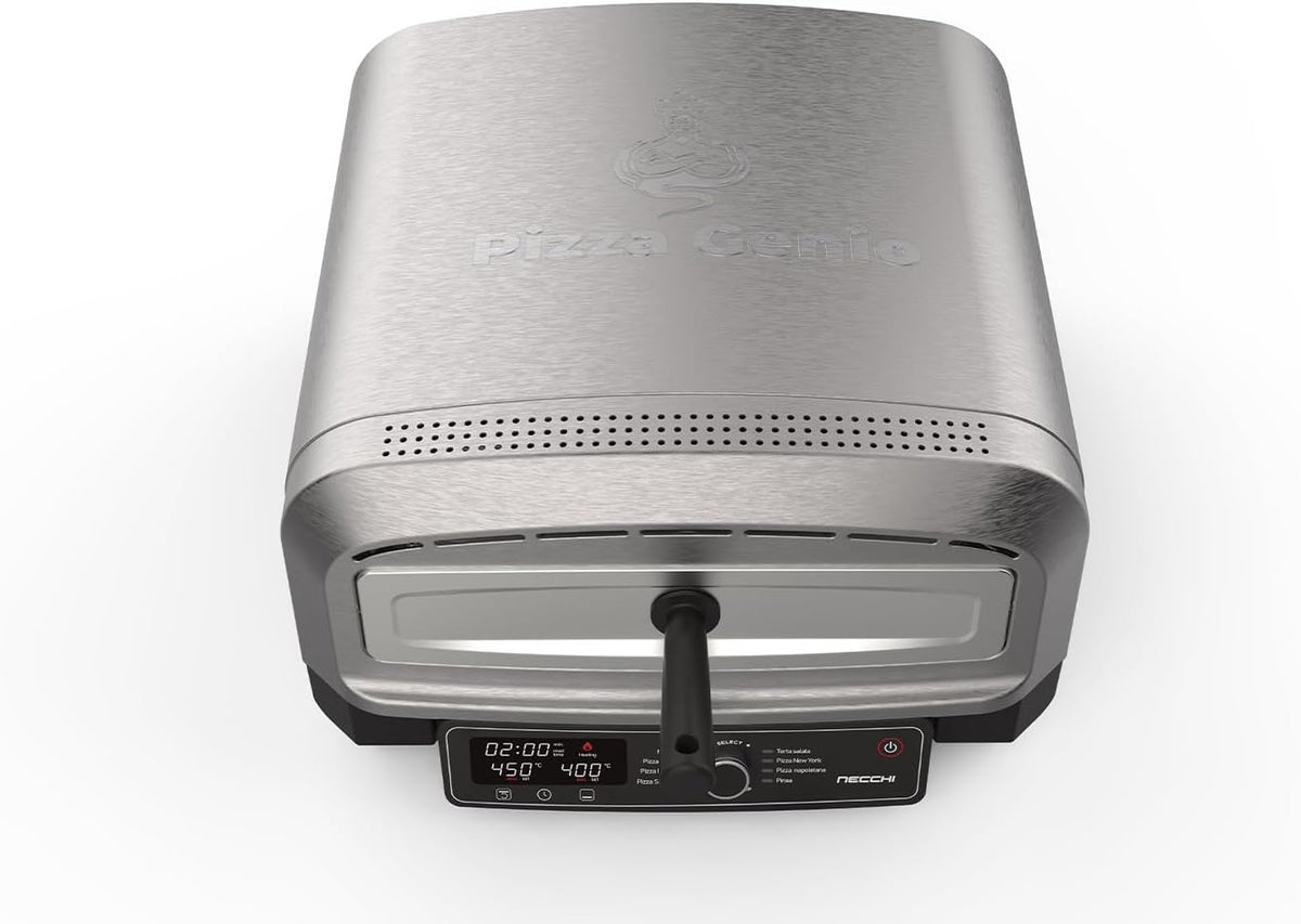 Necchi Forno Pizza Genio NK9022DIGITAL 2200 W 450°C Digitale con Pietra Refrattaria 37 cm