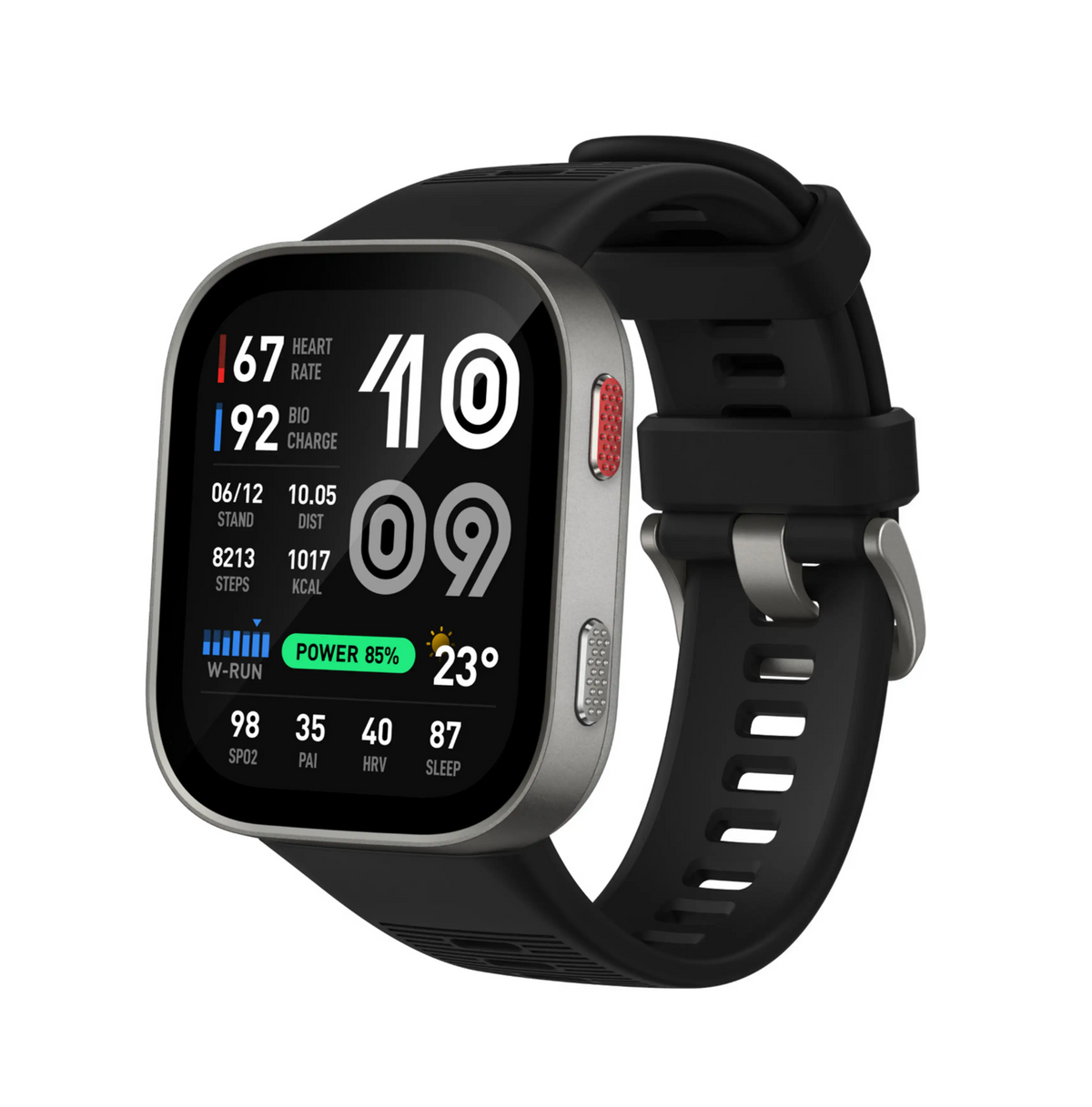 Amazfit Bip Max 5,26 cm (2.07") AMOLED Digitale 432 x 514 Pixel Touch screen Argento Wi-Fi GPS (satellitare)
