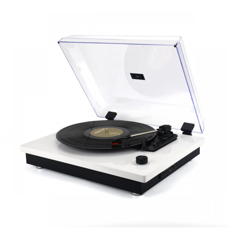 New Majestic Giradischi Hi-Fi TT 53 WH Bianco 33/45/78 Giri Wireless Audio USB REC