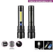 CFG SLY Torcia LED Ricaricabile USB ad Alta Luminosità con Batteria Integrata
