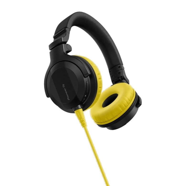 Pioneer DJ HC-CP08-Y Kit Accessori per Cuffie HDJ-CUE1 e HDJ-CUE1BT Giallo con Cavo Spiralato e 2 Padiglioni di Ricambio