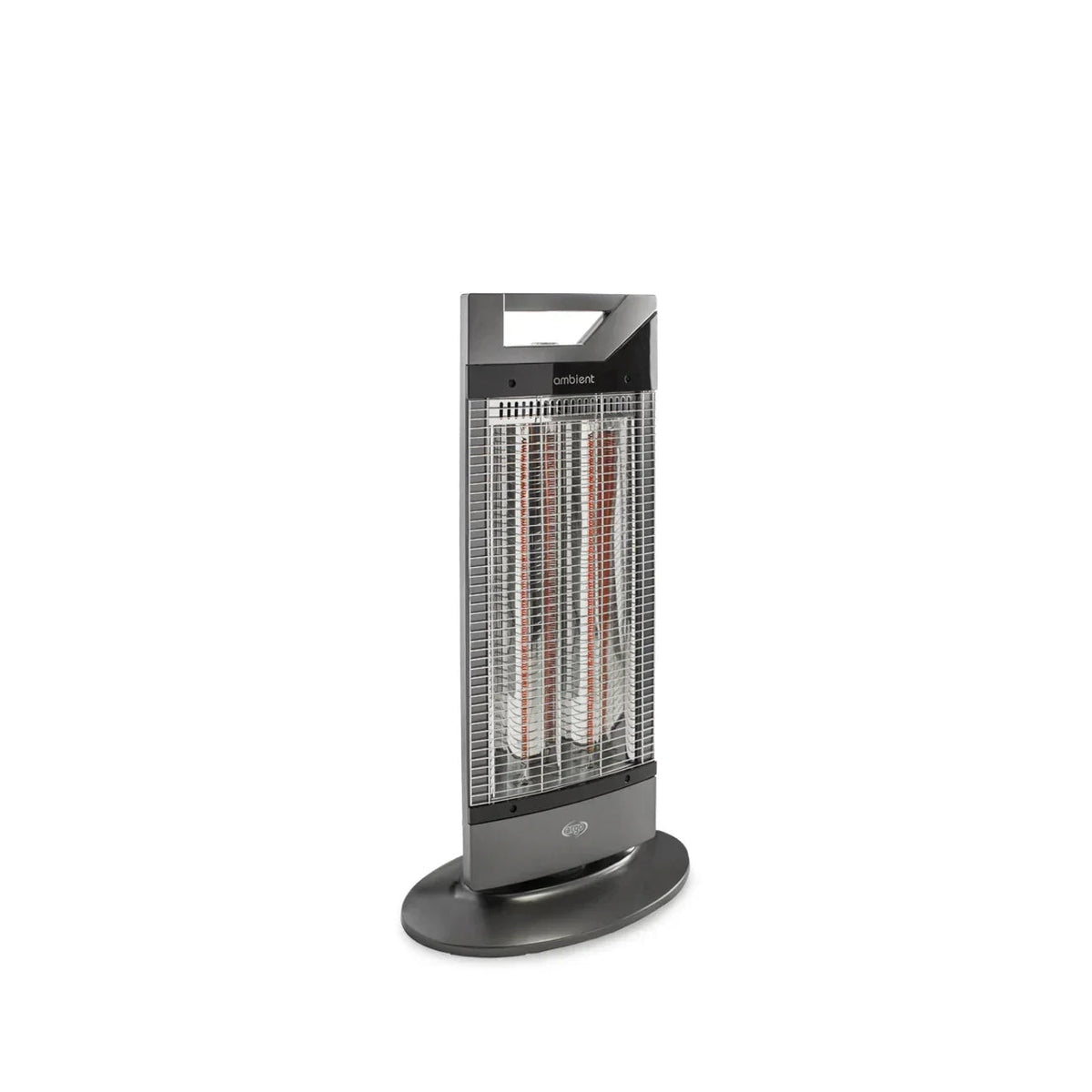 Argo Stufa Elettrica Ambient in Fibra di Carbonio 500/1000 W Oscillante 70° Antracite Metallizzato