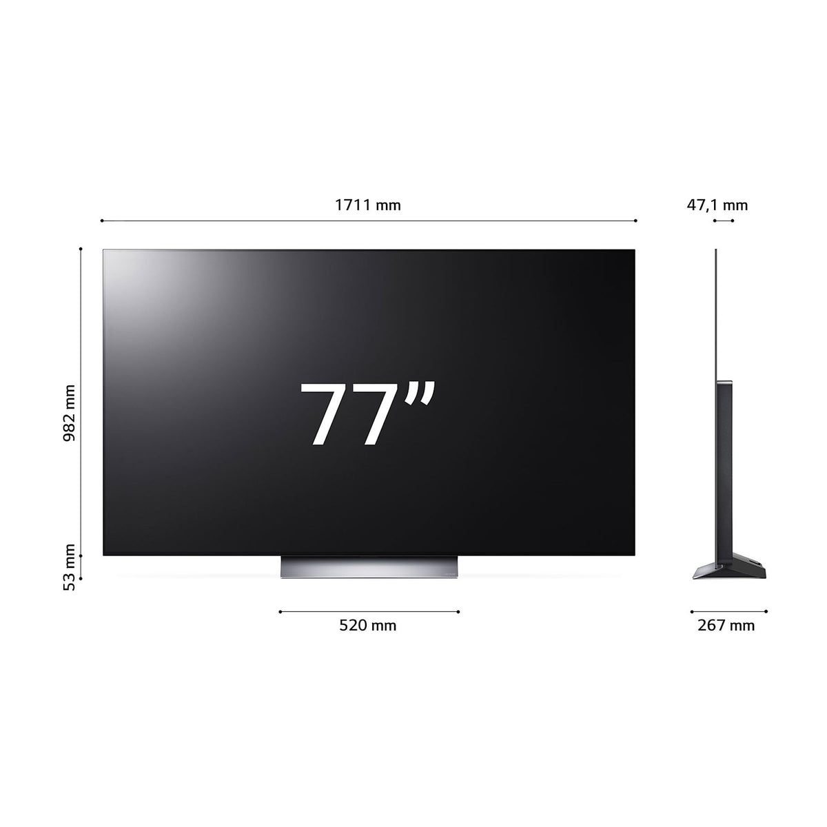 LG Oled48C34LA Televisione Smart TV 48 Pollici Oled 4K Serie C3
