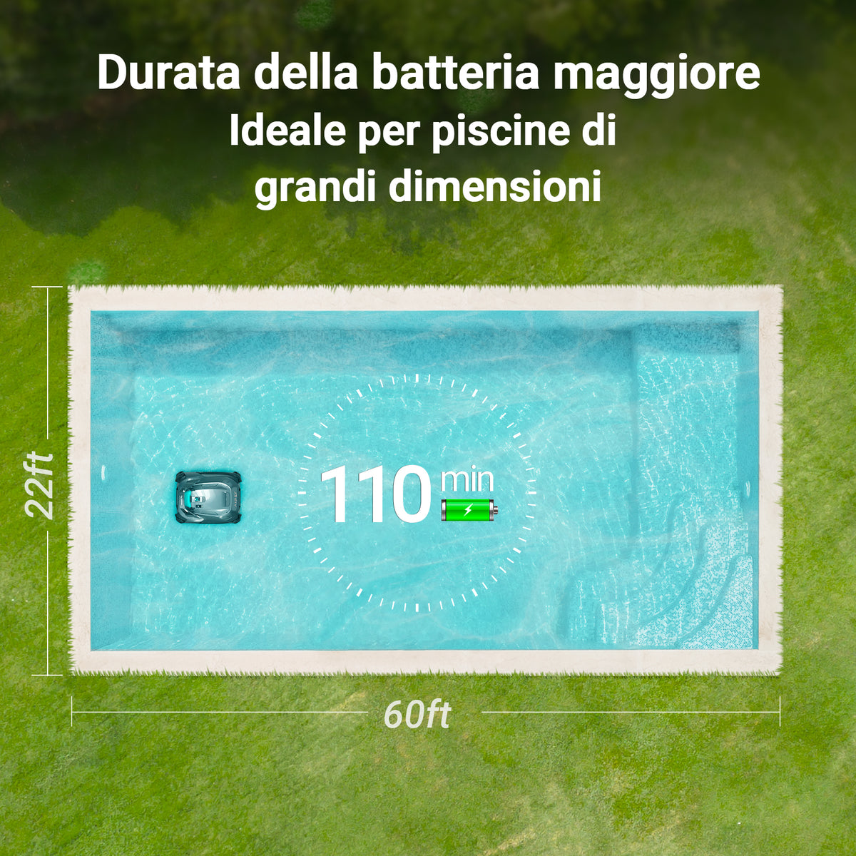 Aiper Robot Seagull Plus Robot Pulisci Piscina a batteria