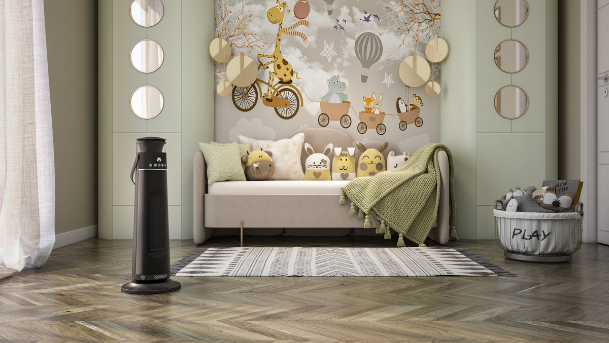 Olimpia Splendid Caldo Humi T 99178 Termoventilatore Ceramico a Torre con Umidificatore Integrato 2000 W Nero