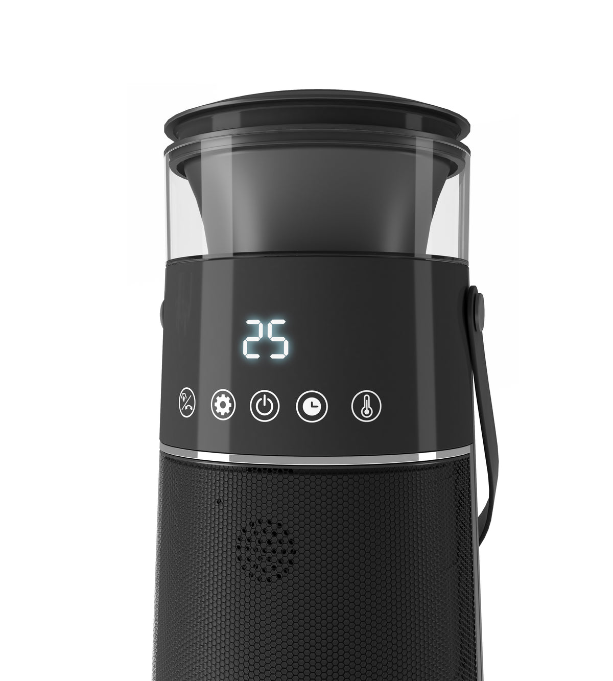 Olimpia Splendid Caldo Humi T 99178 Termoventilatore Ceramico a Torre con Umidificatore Integrato 2000 W Nero