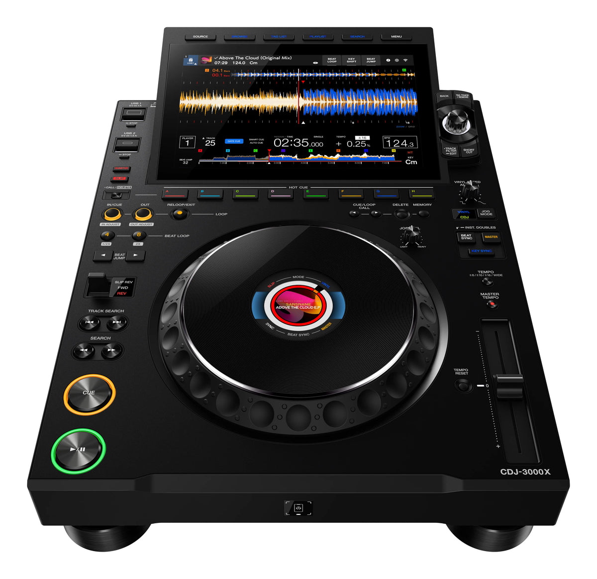 AlphaTheta CDJ-3000X Multilettore DJ Nero Touchscreen 10,1 Pollici