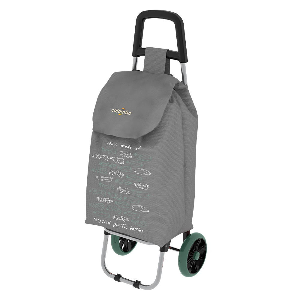 Colombo Carrello Portaspesa Greenwich 40 L Portata 25 kg in Poliestere Riciclato Grigio