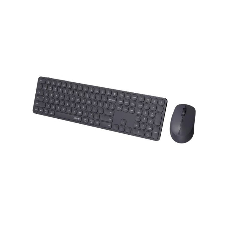 RAPOO 9810M Wireless Blade Combo Tastiera e Mouse Wireless Multimodale Nero/Grigio Scuro