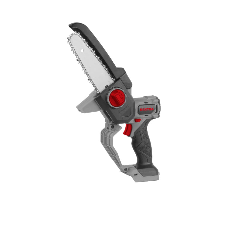 DEXTRA Motosega Portatile Brushless PLYL-177 20 V, Barra 6″, Velocità Catena 7,4 m/s con Freno Catena