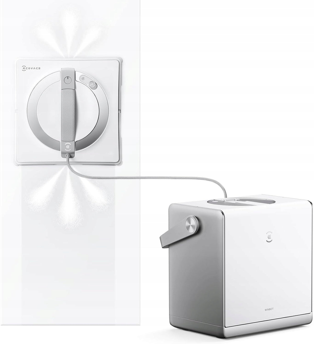 Ecovacs Robot Lavavetri WINBOT W2S OMNI 80 ml 110 Minuti Stazione Multifunzionale 6 in 1 Bianco