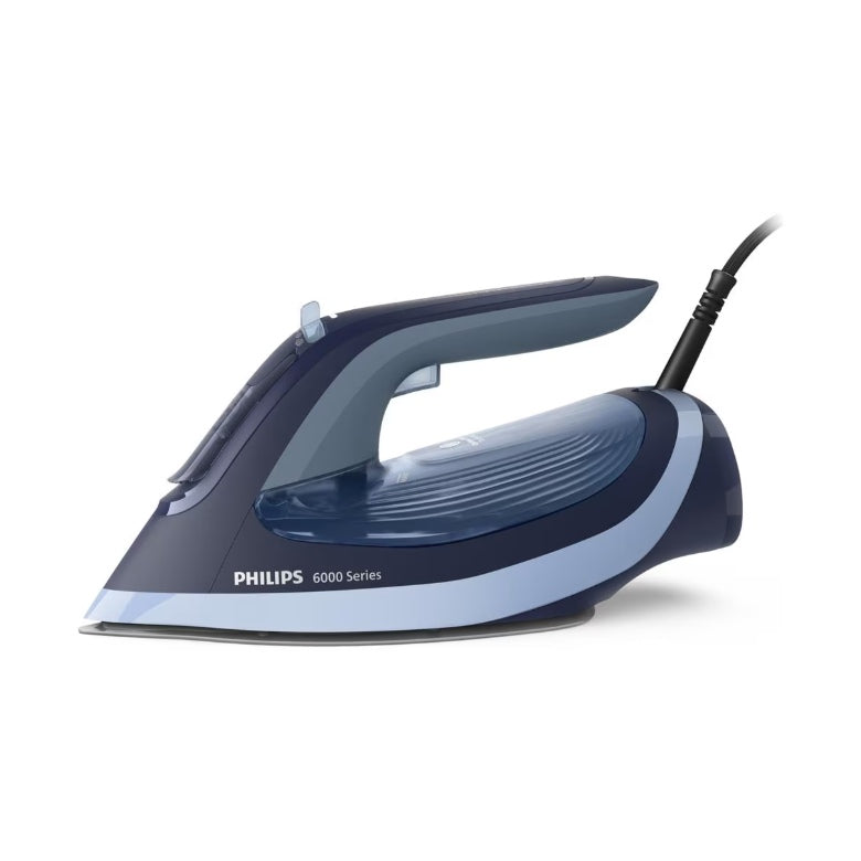 Philips Serie 6000 Ferro da Stiro a Vapore 2600 W SteamGlide Plus OptimalTEMP Blu