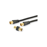 Nuova Video Suono Cavo Antenna TV Coassiale Maschio F-Maschio IEC 19 m Bianco