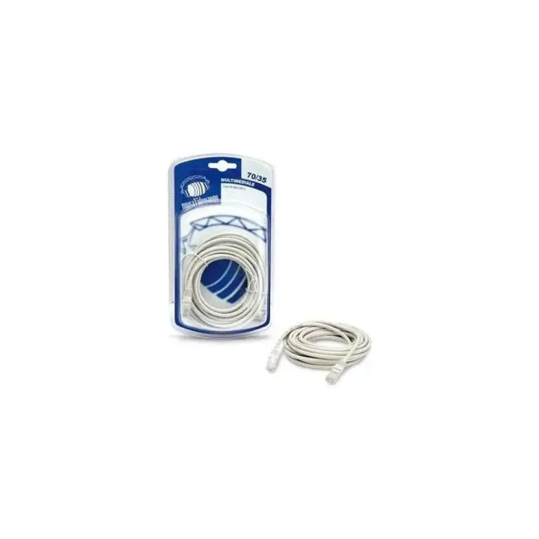 Nuova Video Suono 70/35 Cavo di Rete RJ45 Cat 5 UTP 5 Metri Bianco
