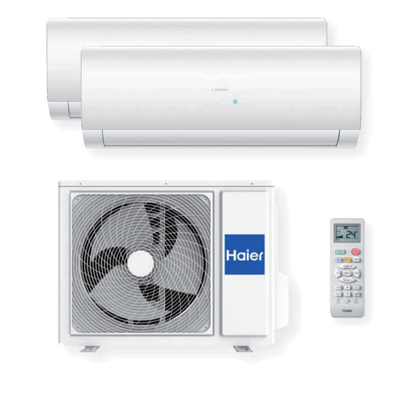 Haier Flair Condizionatore Fisso split system 2 Unità interne 12000 + 12000 btu e 1Esterna