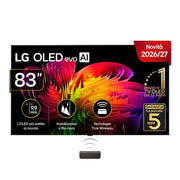 LG OLED evo AI Wallpaper TV 83'' W6 OLED83W69LA, 4K, spessore 9,9mm, True Wireless, Staffe filo muro SMART TV 2026