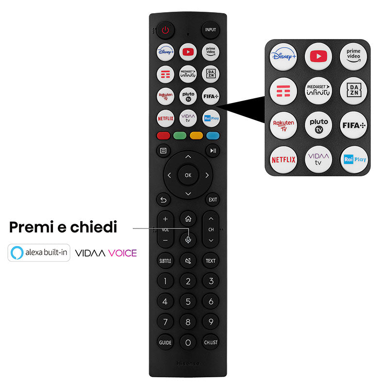 Hisense 85A69K Televisione Smart TV 85 Pollici Led 4K Uhd