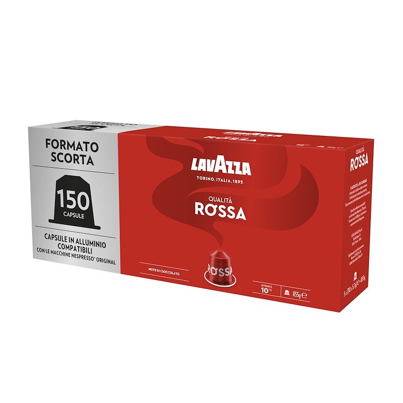 Lavazza Capsule Caffè Qualità Rossa 4543 Compatibili Nespresso Original 150 Pezzi