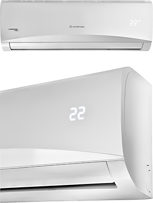 Ariston PRIOS R32 C 25 MD0-O Condizionatore Fisso, Tecnologia 2D Inverter, Unità Interna E Esterna, Split System, Bianco