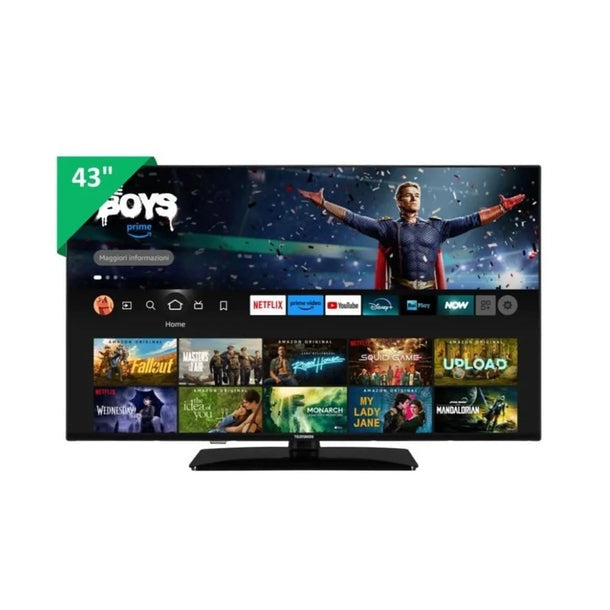 Telefunken Smart TV TE43759S48U4P 43" 4K UHD D-LED Fire TV Dolby Atmos DVB-T2/S2/C Nero