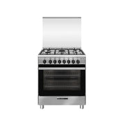Glem Gas Cucina a Gas SA765MI6 Acciaio Inox 70X60 con Forno Ventilato CASSE A