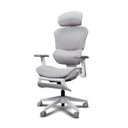Trust GXT 725W Rivara Mesh 26146, Sedia Gaming Ergonomica Bianca con Schienale in Rete, Poggiapiedi Estraibile e Supporti Regolabili