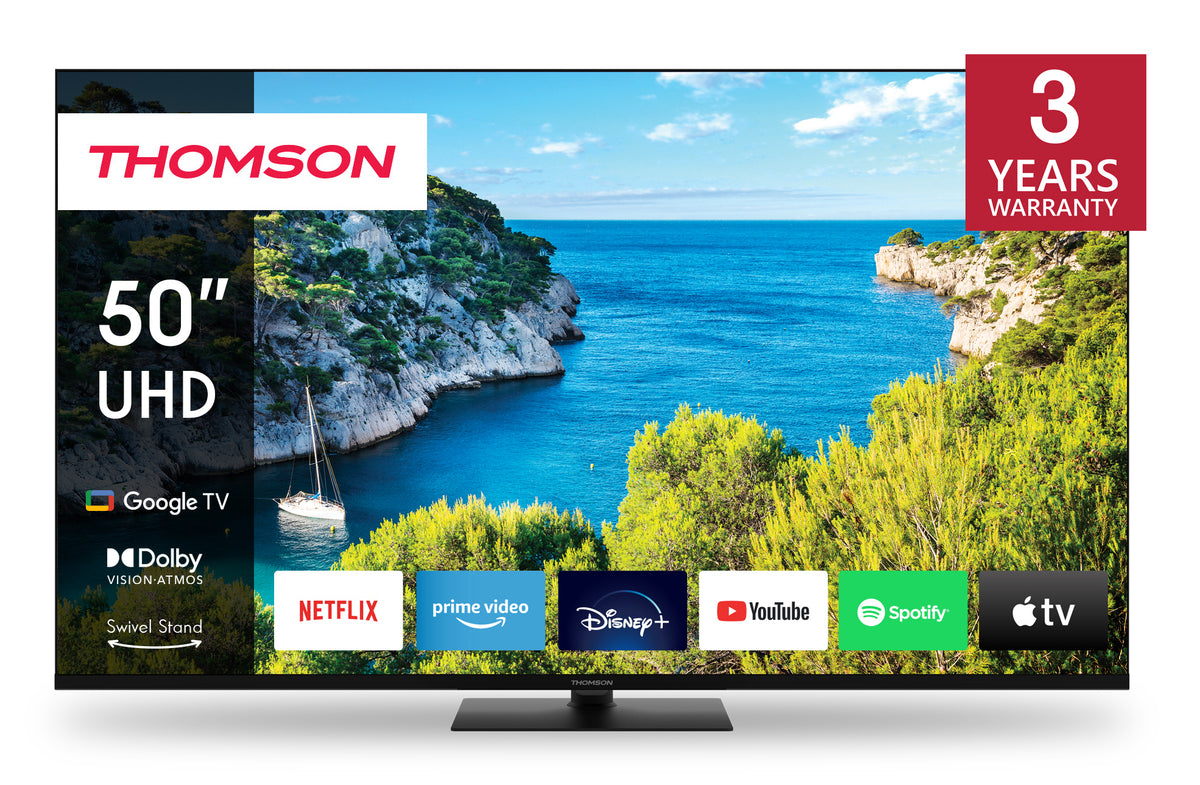 Thomson 50UG5C14 Televisione Smart TV 50 Pollici Qled 4K Ultra Hd Wi-fi Nero