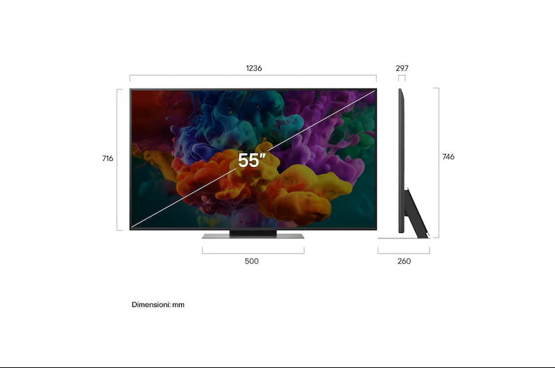 LG Smart TV QNED evo AI MiniLED 55QNED86B6B 55" 4K 120Hz webOS 26 Dolby Vision