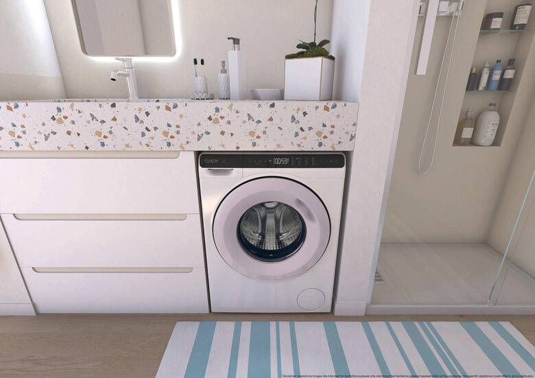 Candy ProWash 700 Mini, Lavatrice Compatta 5 KG, Classe A, 1200 giri, Bianco, Inverter, Wi-Fi, CW50-BP12307WU-S