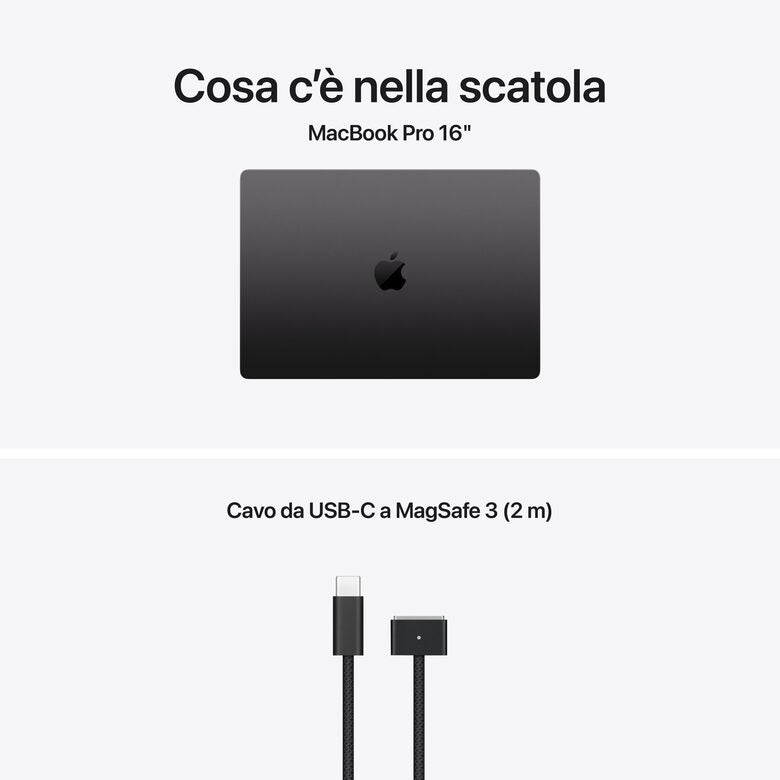 Apple MacBook Pro 16" M5 Max chip 18‑core CPU 32‑core GPU, 36GB, 2TB SSD - Nero siderale