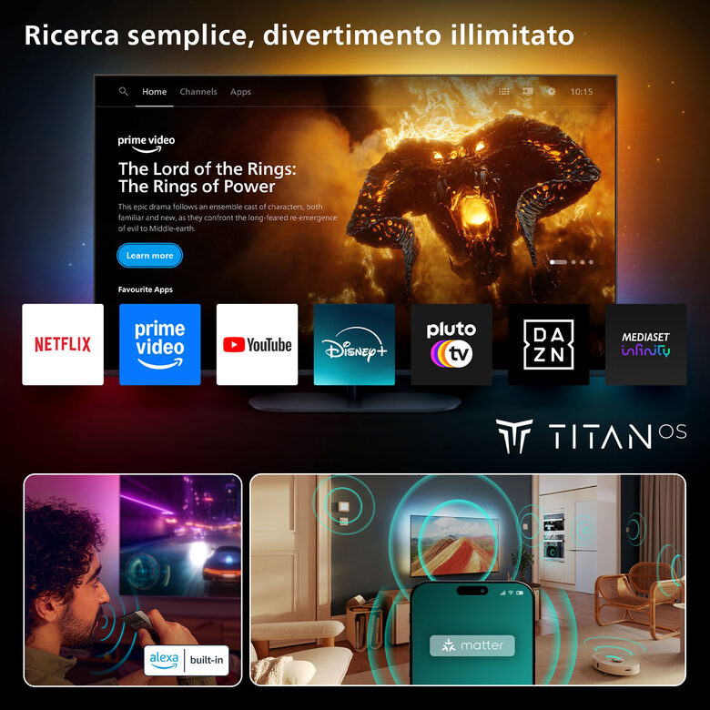 Philips Ambilight TV 55MLED920 4K QD MiniLED 139cm 55" Smart TV Dolby Vision and Dolby Atmos Titan OS