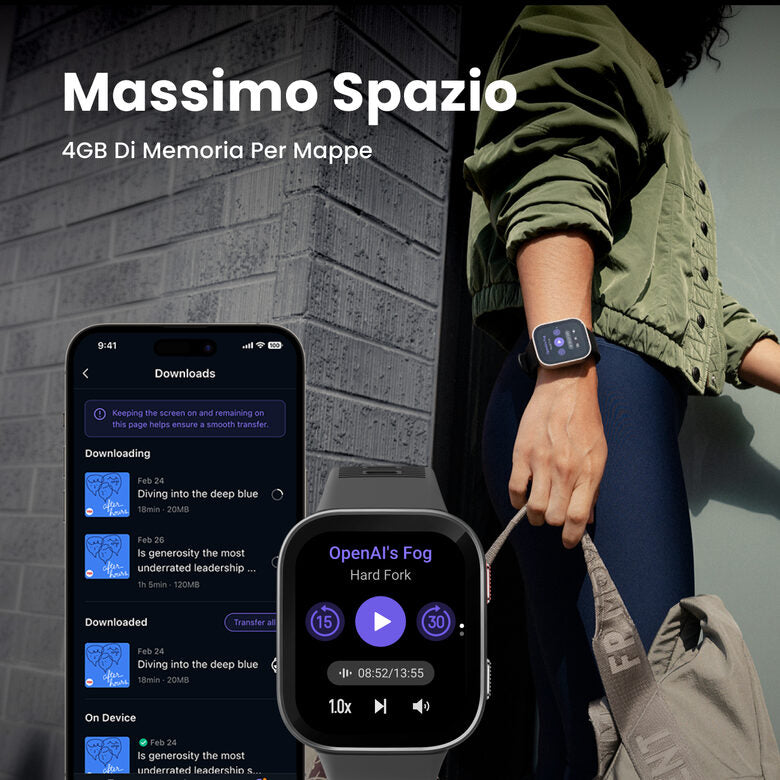 Amazfit Bip Max 5,26 cm (2.07") AMOLED Digitale 432 x 514 Pixel Touch screen Blu GPS (satellitare)