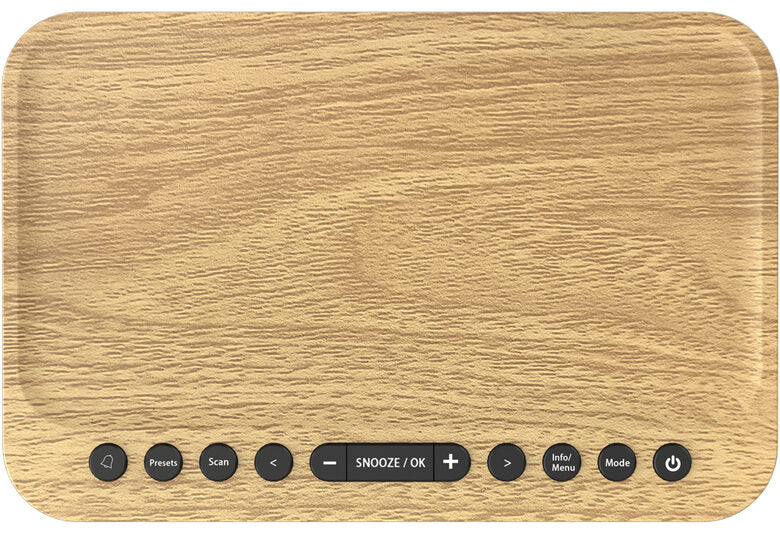 Kenwood Electronics CR-ST40DAB-M Orologio Digitale Beige, Nero, Legno