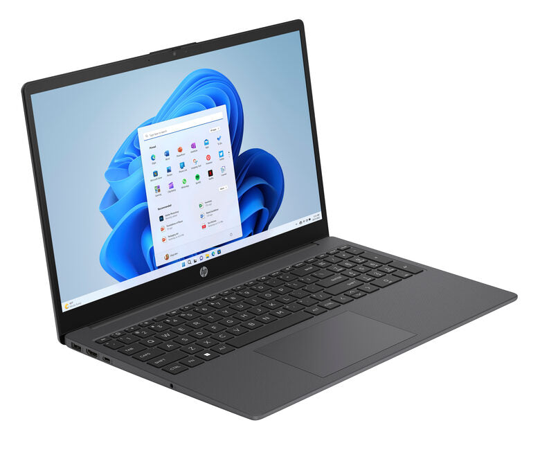 HP 15-fd0079nl Intel® N N100 Computer portatile 39,6 cm (15.6") HD 4 GB DDR4-SDRAM 128 GB UFS Wi-Fi 6 (802.11ax) Windows 11 Home in S mode Grigio