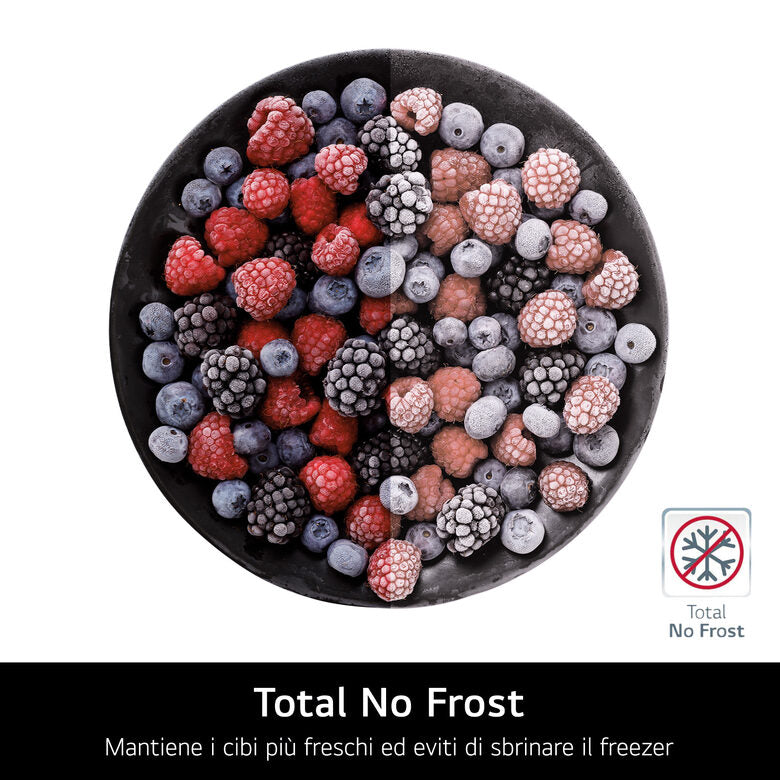 LG GBBW726AMB Frigorifero combinato Fit & Max 70cm, Classe A, 465L, AI Fresh, Wi-Fi, Metal Fresh, Door Cooling, Metal Sorbet