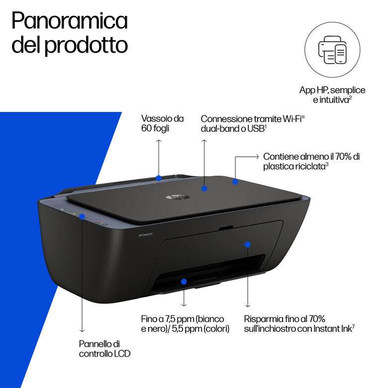 HP DeskJet 2921 Wireless All-in-One Colore Stampante